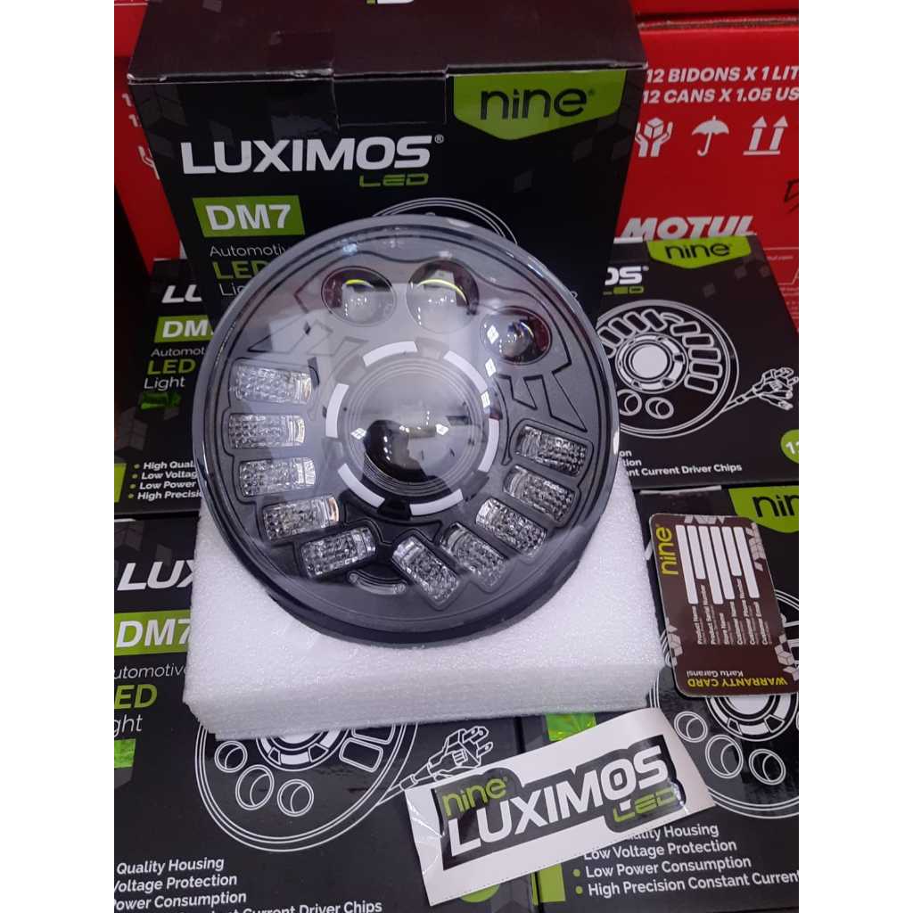 LAMPU DEMEKER 15 TITIK 7 INCH CB GL TIGER MP LUXIMOS NINE DOT SAE ORIGINAL