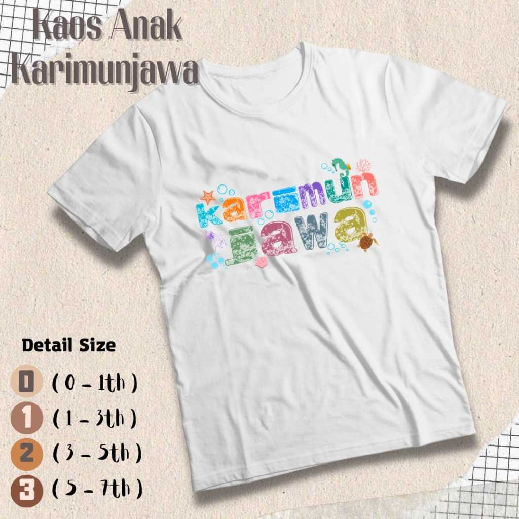 Kaos Anak Souvenir Wisata Karimunjawa Colour Destinasi Wisata Populer Indonesia - Kaos Cowo Cewe Bah