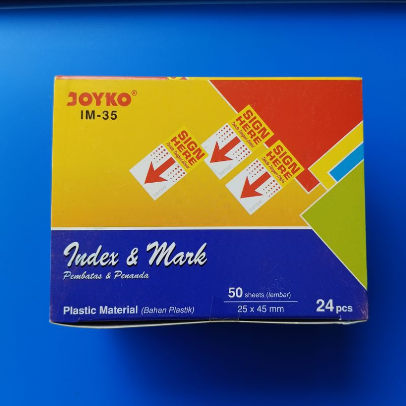

Promo INDEX & MARK SIGN HERE IM-35 JOYKO PEMBATAS PENANDA (1PAK/24PCS)