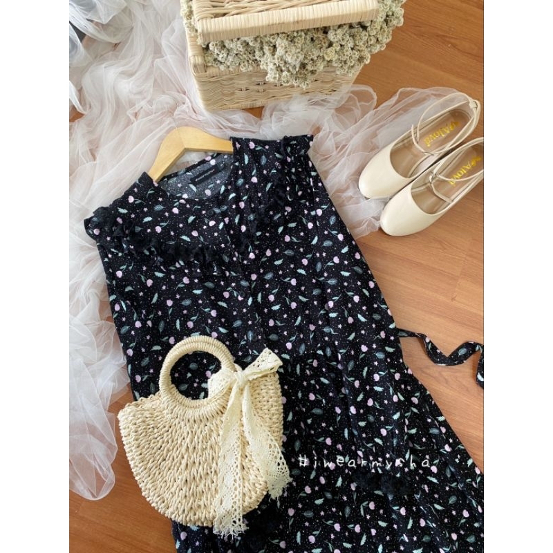 Dress Modern Midi Dress Ruffles Garden Nite Iwearmysha