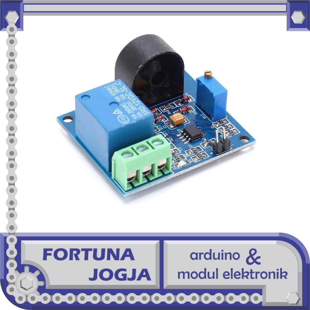 Modul Pemutus Arus AC 5A Overcurrent Protection DC 12V Relay Switch