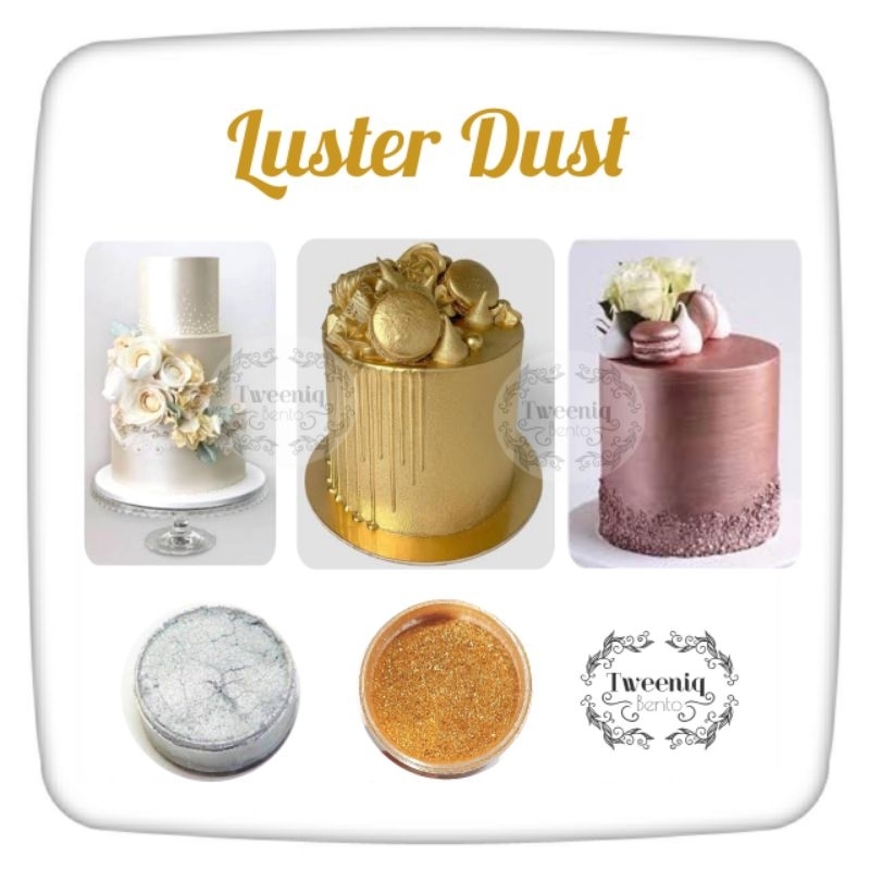 

Edible luster dust 8 gram gold bubuk glitter kue cake fondant makanan emas