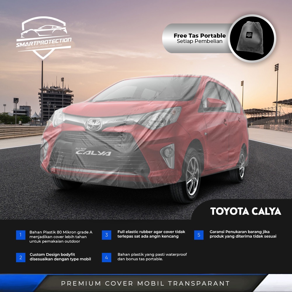 Cover Mobil / Selimut Mobil Toyota Calya Transparan
