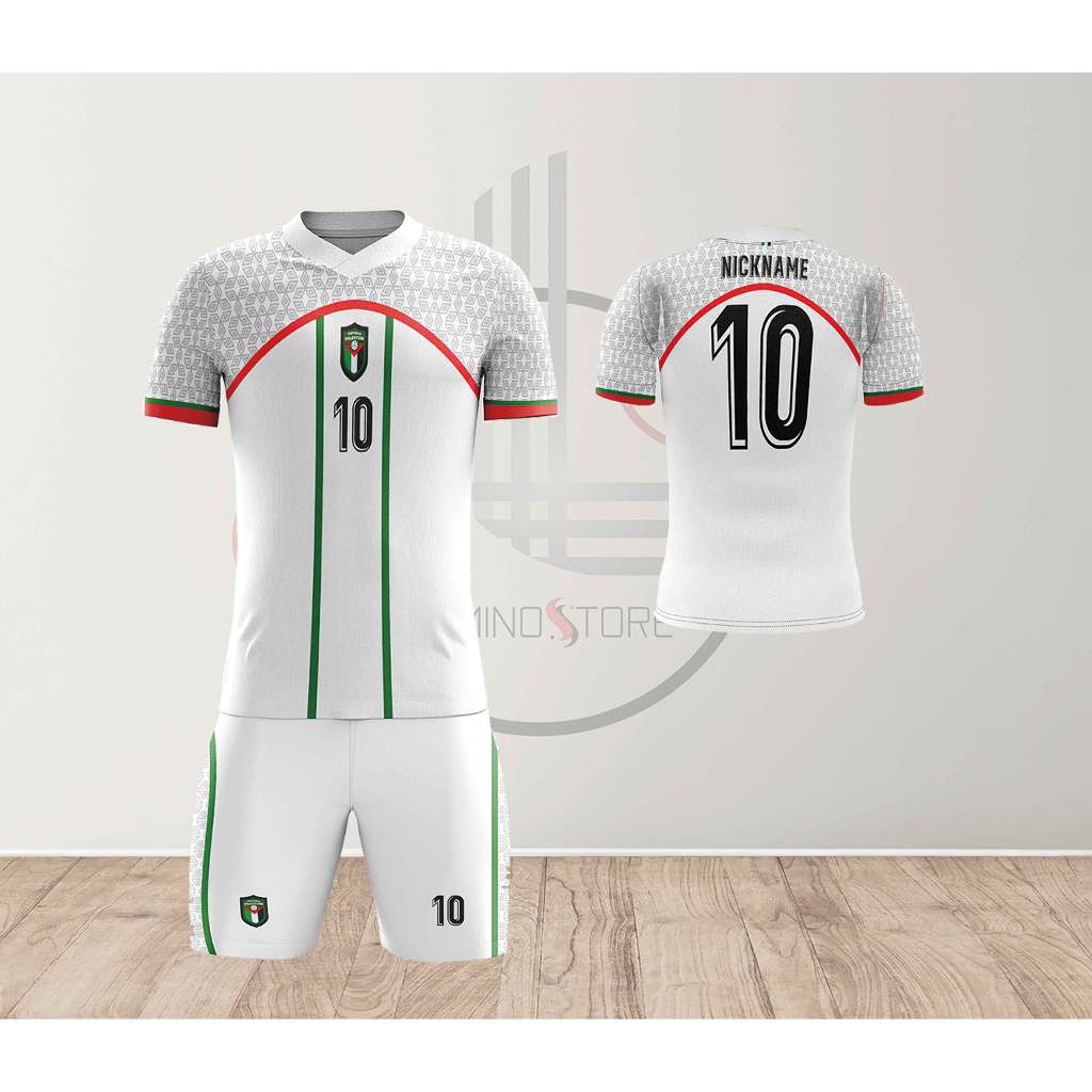 Kaos Jersey Bola Futsal Palestina Art - 4 Dewasa full Printing - The Luminos -