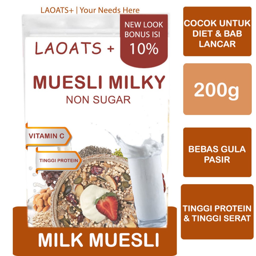 

Muesli Granola Milk Laoats Non Sugar (200g)