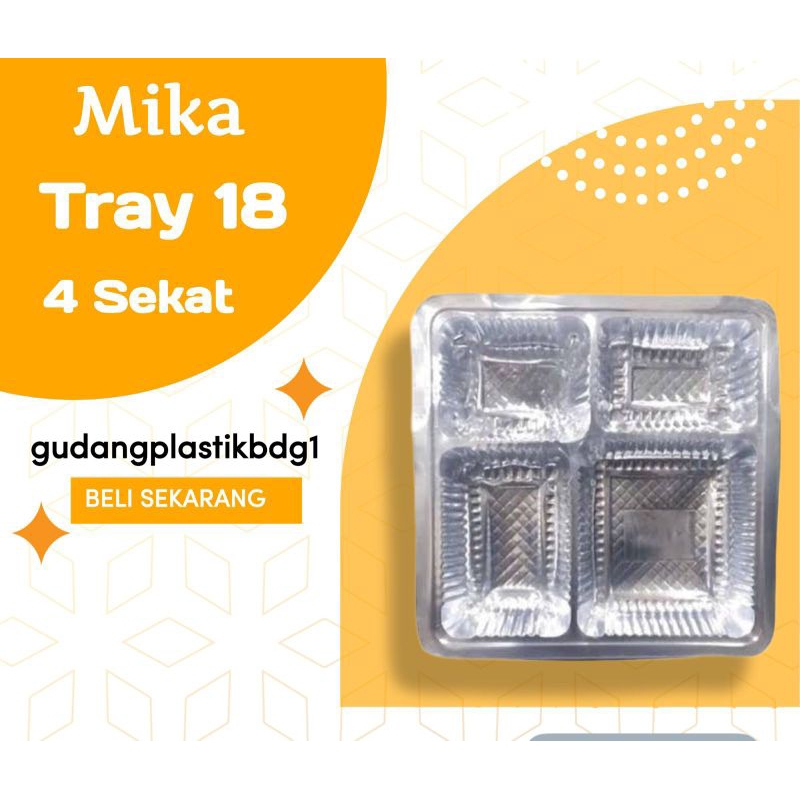 HARGA GROSIR  Tray Mika Nasi Box 18 x 18 / Mika Makanan Kotak Box / Tempat Nasi Box Tahan Panas / Te