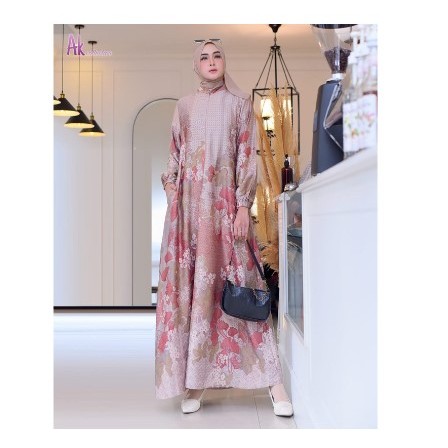 gamis semi sutra silk premium mr gamis / gamis motif terbaru pesta silk premium semi sutra