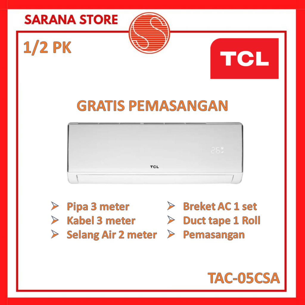 AC TCL 0.5 PK TAC-05CSA 1/2 PK TAC 05CSA 390 WATT