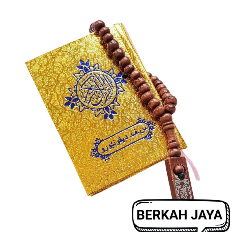 

Al Quran saku 10,5cm x 7,5cm x 2,5cm FREE TASBIH KAYU