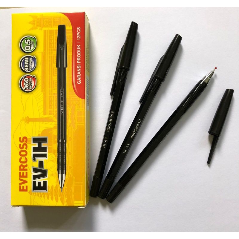 

Ballpoint EV-1H hitam isi 12pcs/ EVERCOSS