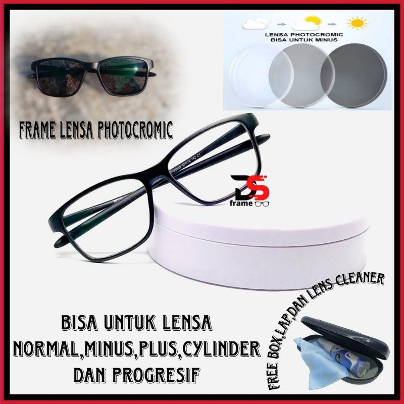 kacamata photocromic anti uv frame sporty lensa normal,minus,plus dan kombinasi