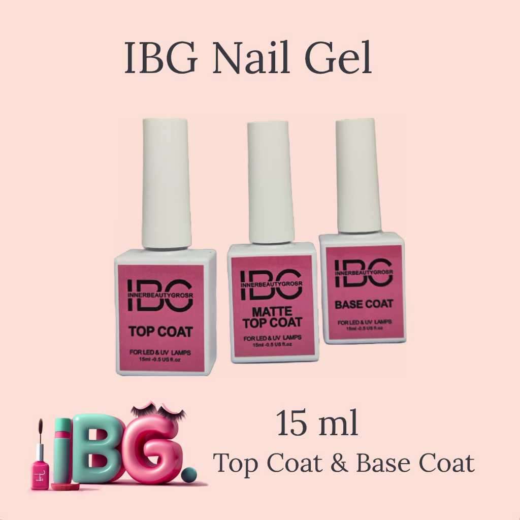 IBG Base Coat Top Coat Top Matte Primer Halal 15ml / Base Coat Halal / Top Coat Halal / Top Matte Halal / Primer Halal