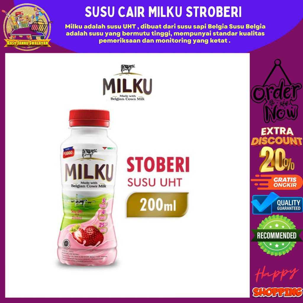 

Milku Susu Stroberi 200 Ml