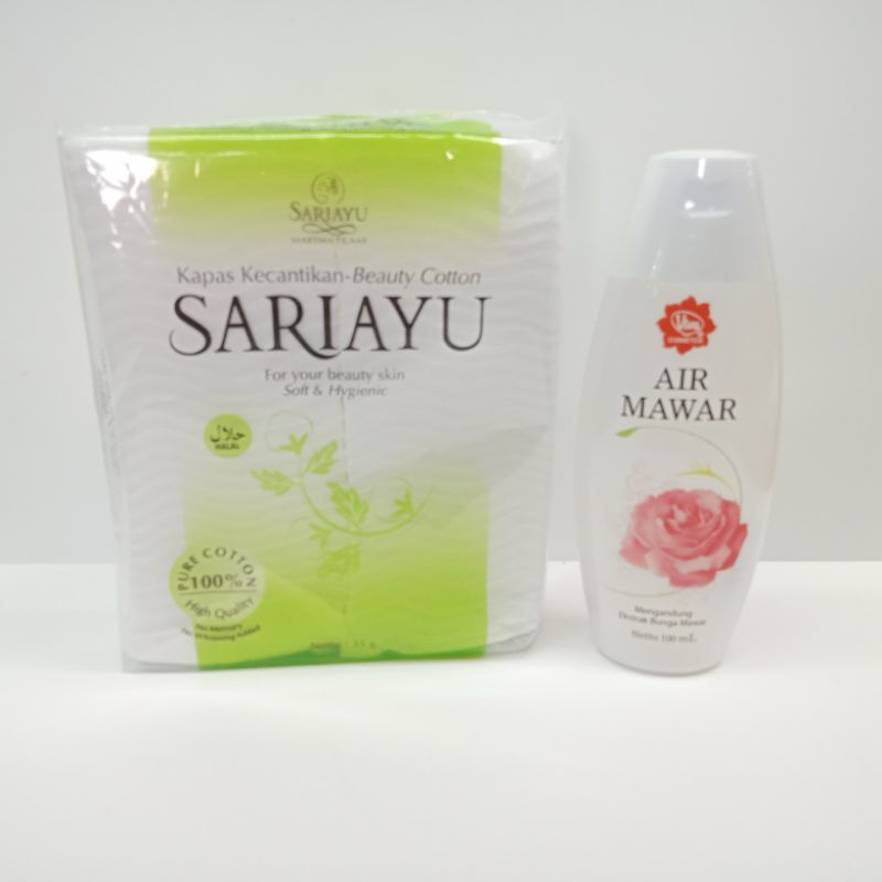 paket Viva air mawar 200 Ml + kapas kecantikan sariayu | kapas make up
