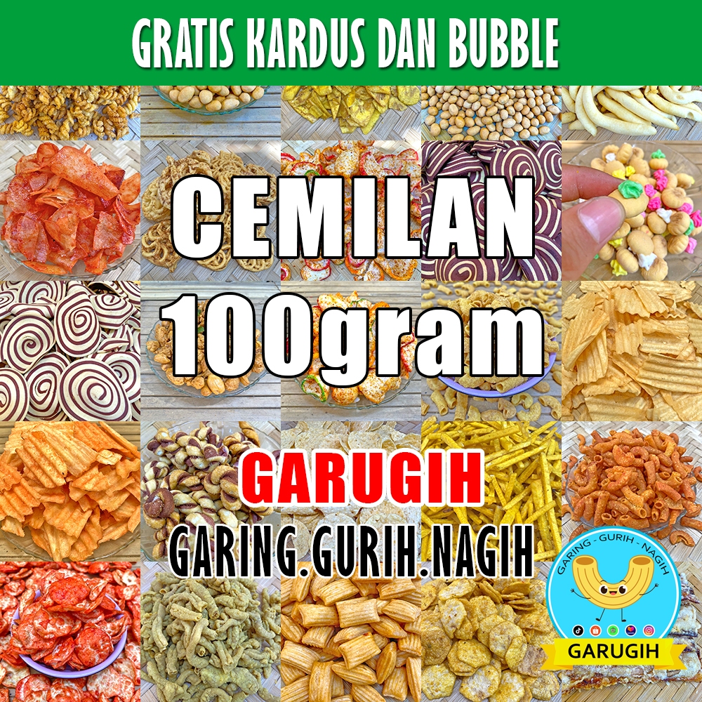 

[GARUGIH] SNACK KILOAN SERBA 100GR CEMILAN MURAH MAKANAN RINGAN ENAK