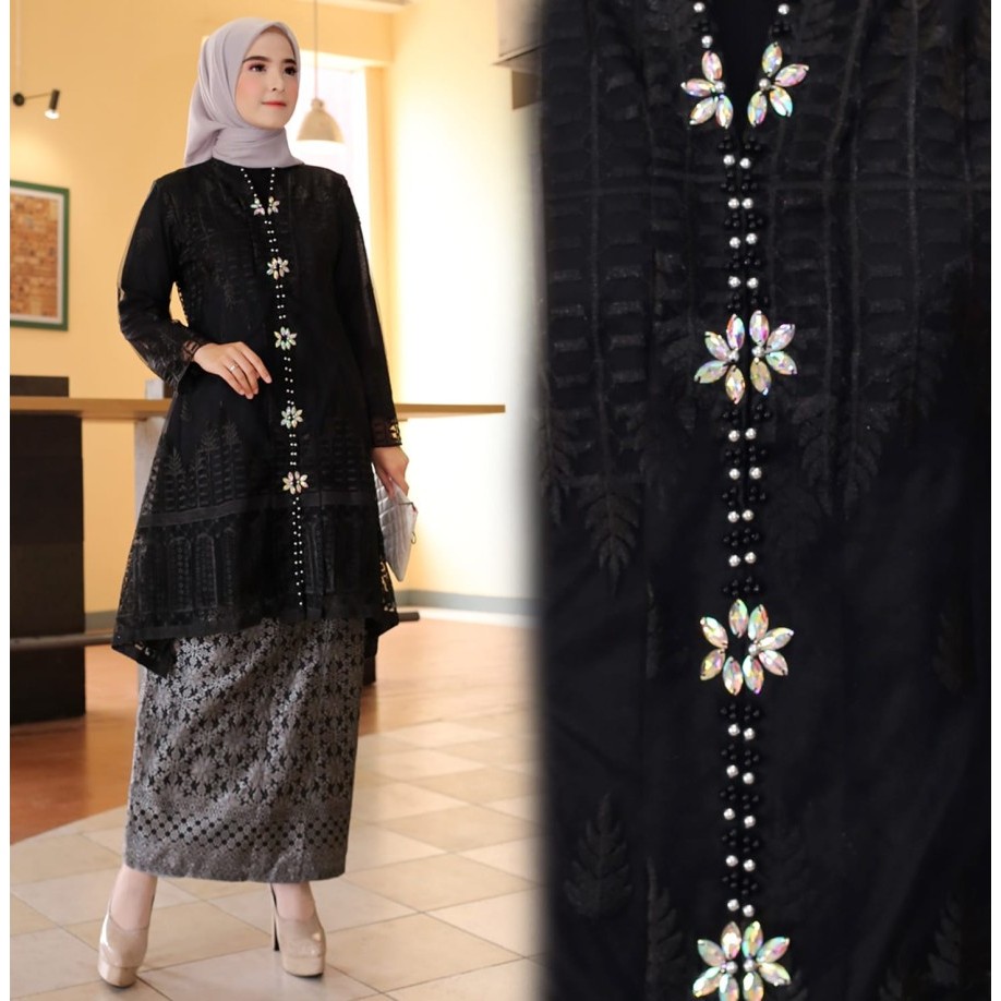Kebaya Encim Tile Sapto dan Rok Songket//Setelan Kebaya - KEBAYA+SONGKET