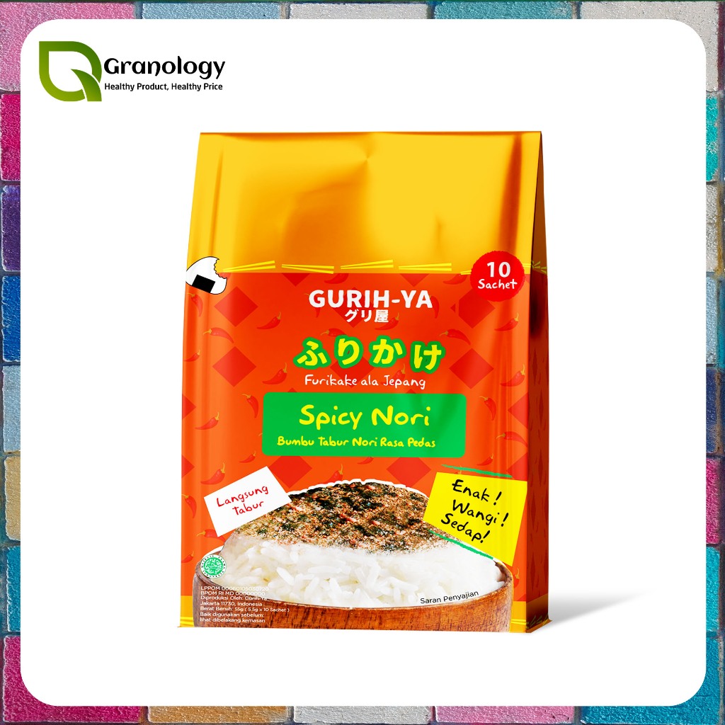 

Gurih-Ya Seaweed Spicy Gusset isi 10 Sachet