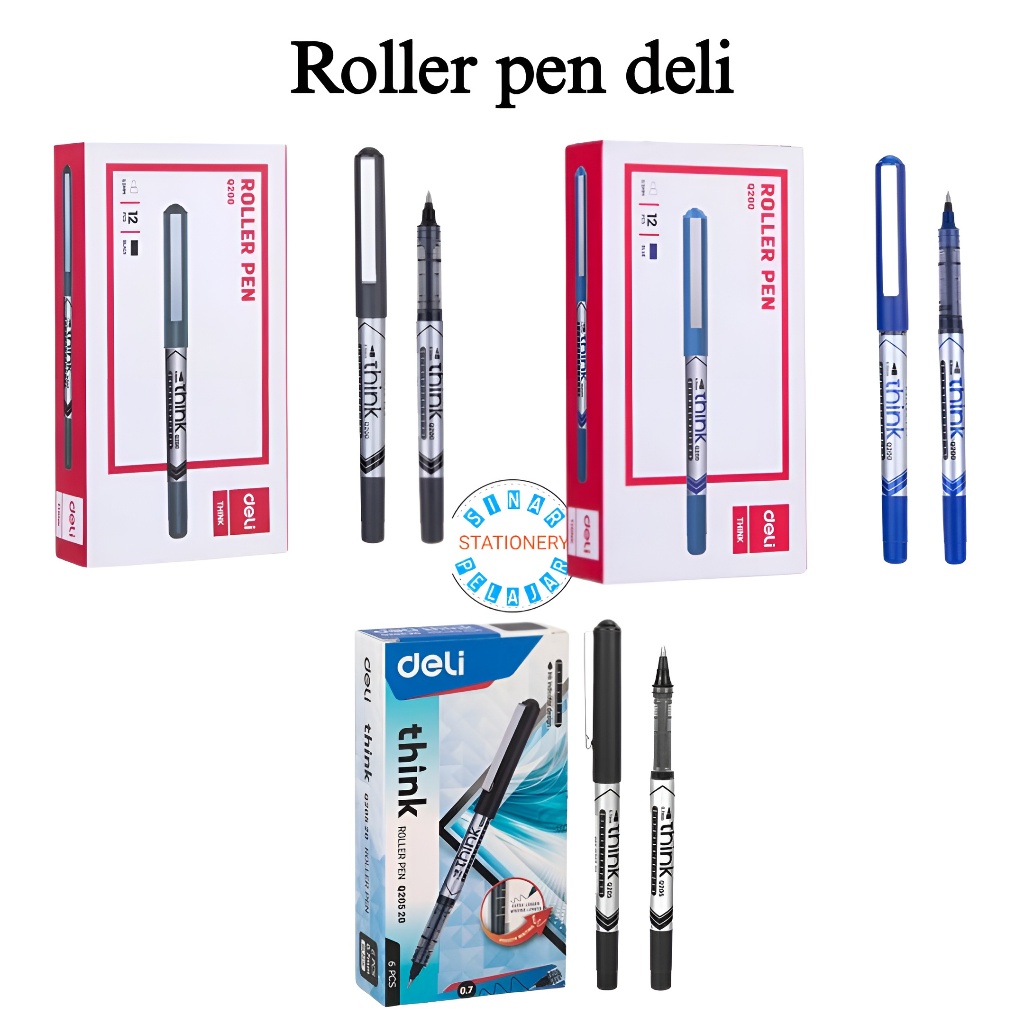 

Roller Pen Deli Q20020,Q20030,dan Q20520 Think 0.5mm/0.7mm