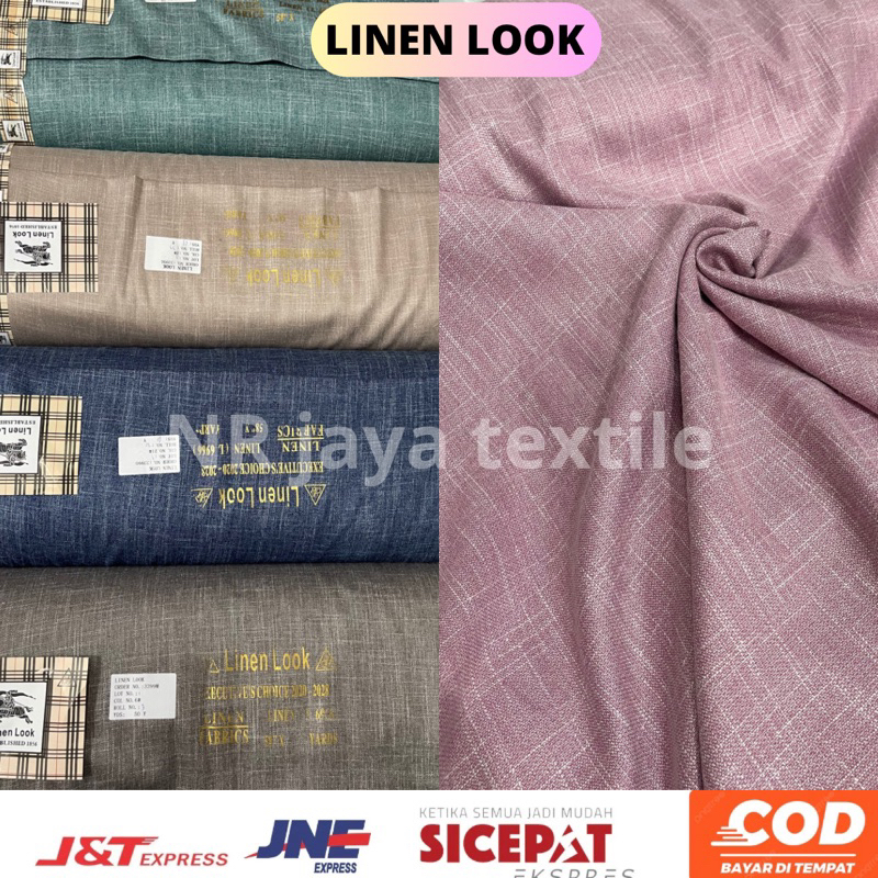 kain linen look premium meteran