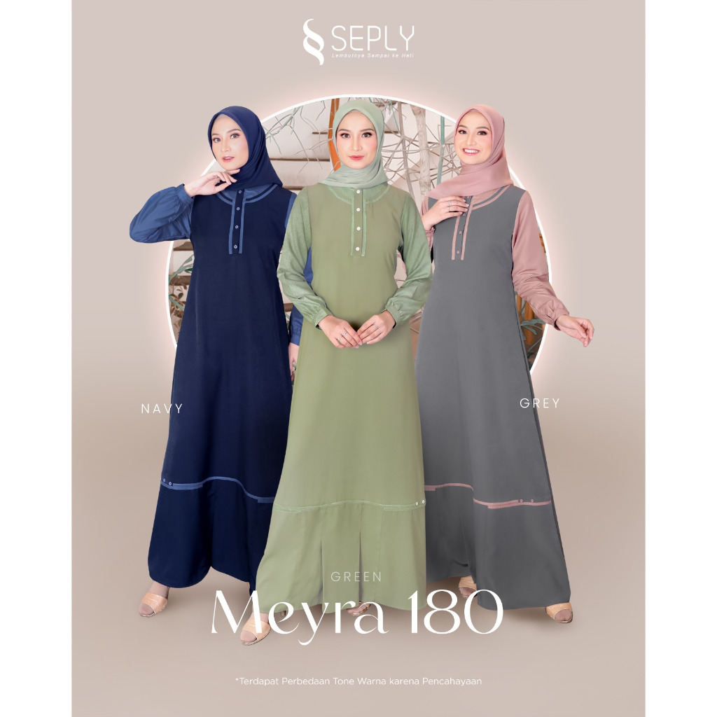GAMIS TERBARU SEPLY MEYRA 180 NAVY GREEN DAN GREY GAMIS MURAH