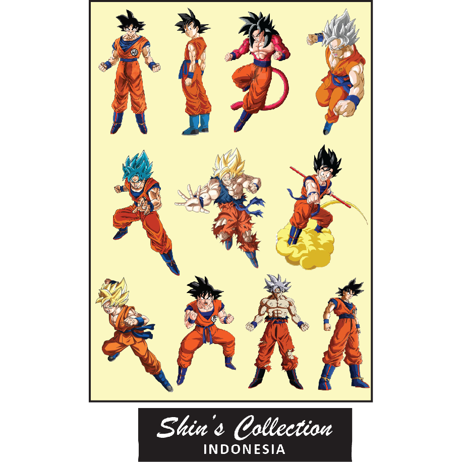 

Sticker stiker murah anti air transparan Dragon Ball karakter Solo 1 pc