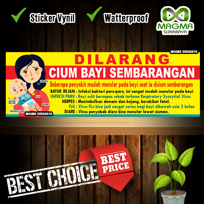 

Stiker Dilarang CIUM BAYI Sembarangan