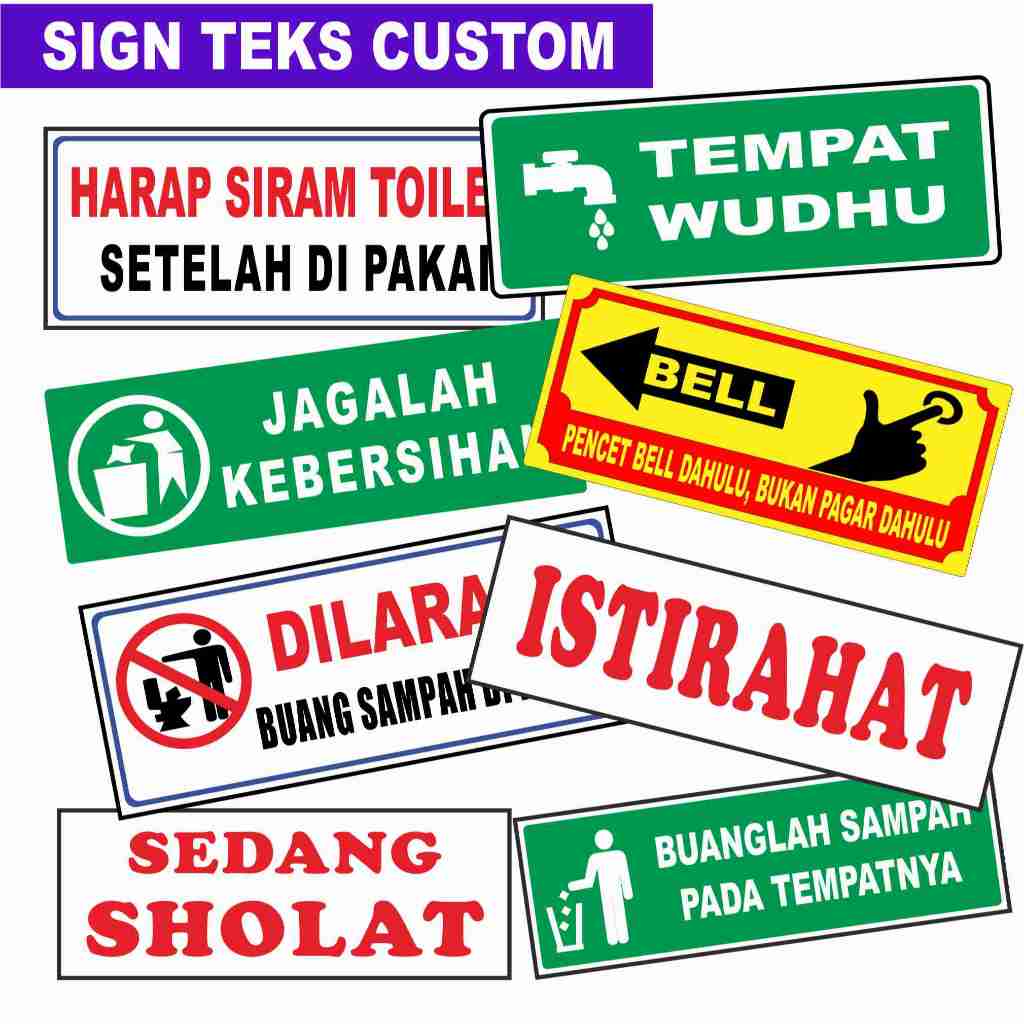 

Papan Tulisan Custom Akrilik Sign board