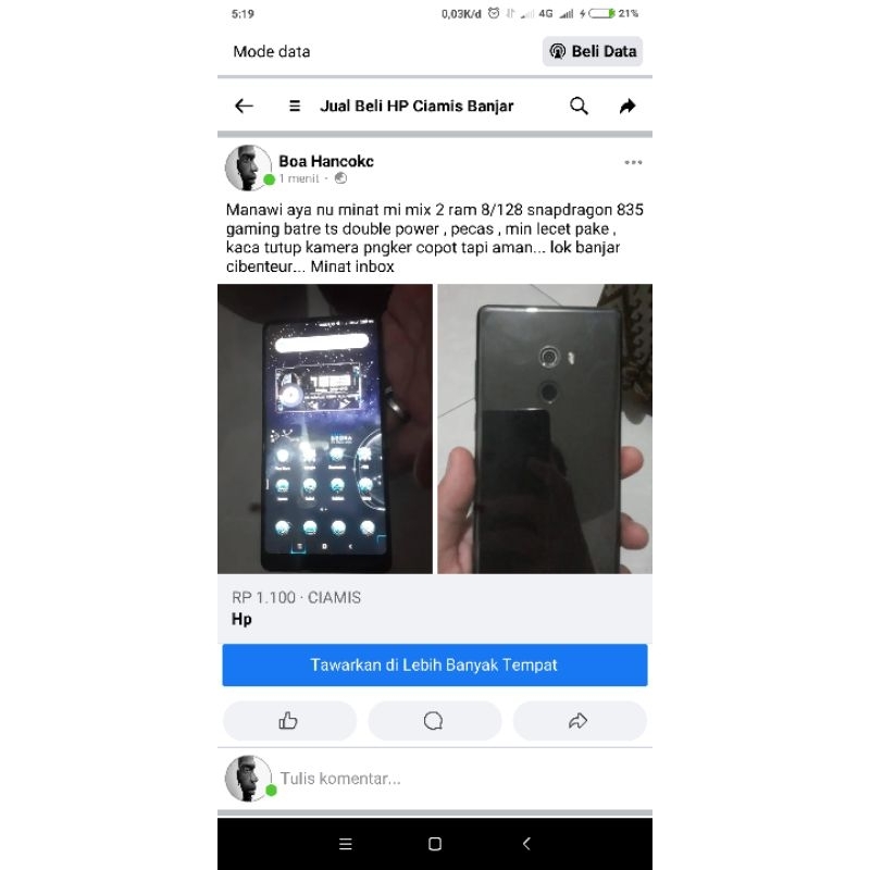 xiomi mi mix 2 8/128