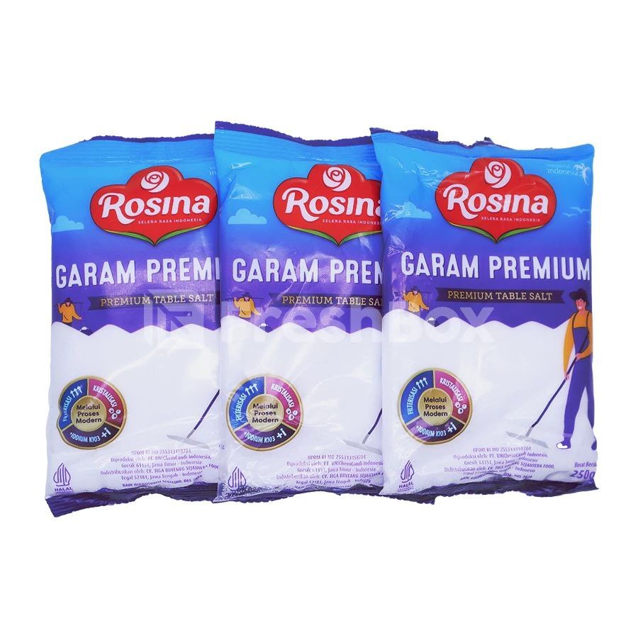 

PROMO OBRAL 3 PCS GARAM PREMIUM ROSINA 250 GRAM