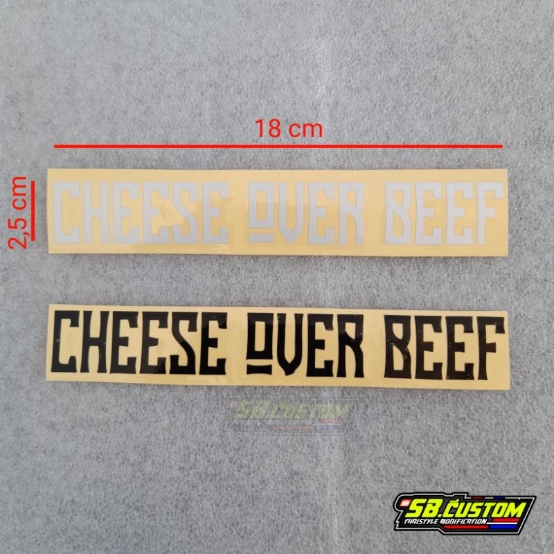 

Stiker CHEESE OVER BEEF ala Thailand