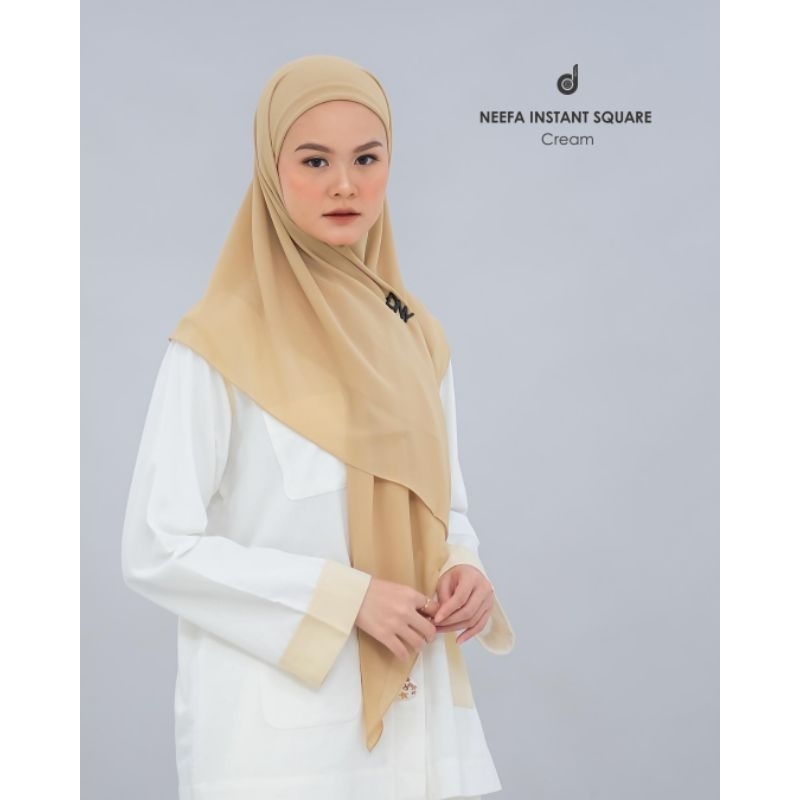 Hijab Deenay Neefa Instan Square Cream
