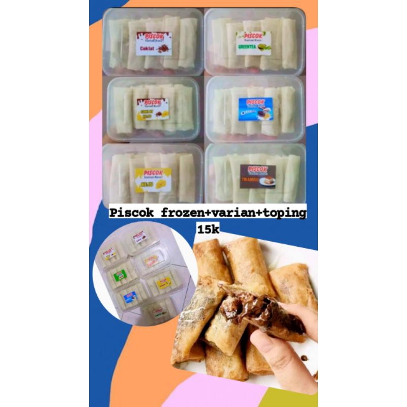 

piscok frozen + toping