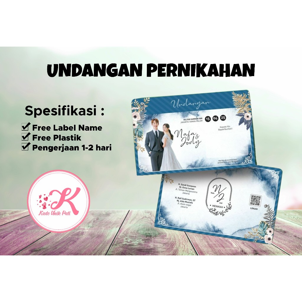 Undangan Pernikahan / Undangan Pernikahan Custom/ Undangan Rustic Murah/ Undangan Foto