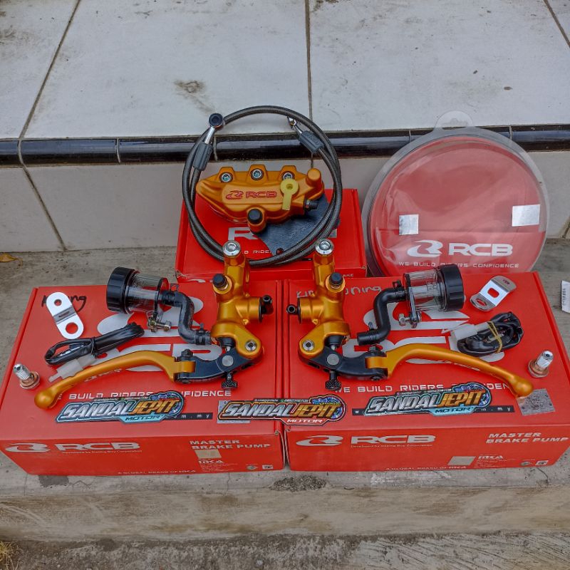 PAKET SET MASTER KALIPER RCB RACINGBOY NMAX PCX ADV XMAX MASTER REM RCB RADIAL S1 14MM ORIGINAL KIRI