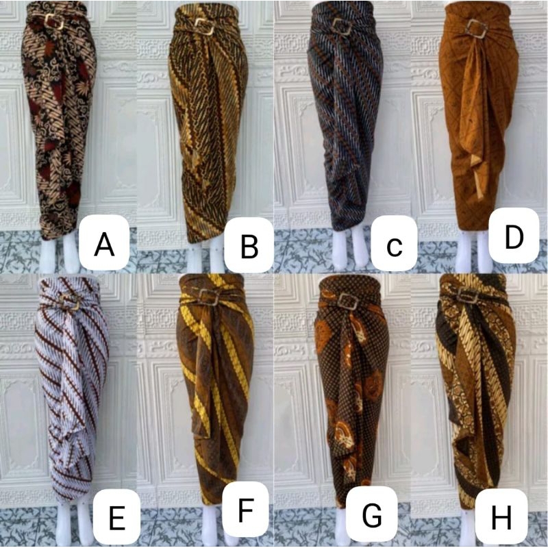 Rok Lilit Batik motif sogan lilit manual + ring