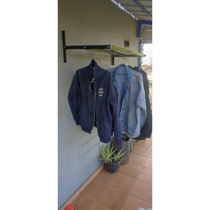 Jemuran lipat dinding multifungsi 100cm
