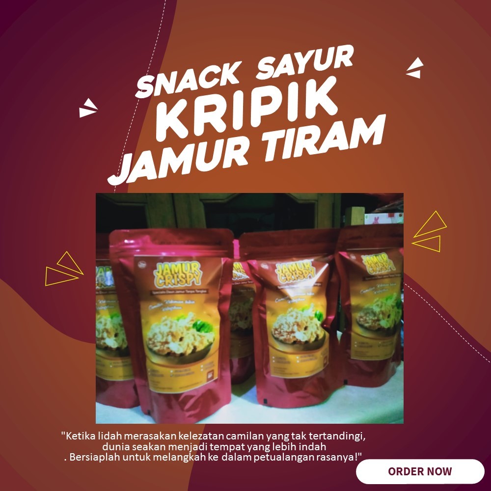 

Jamur Crispy Kiloan Djamurqu Kripik Jamur Cemilan Mushroom 80gr kriuk-Original