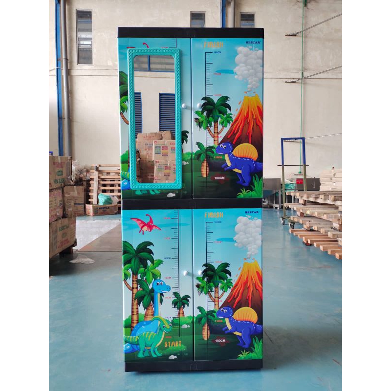 Lemari plastik Bestar ssn 4 Print Cermin