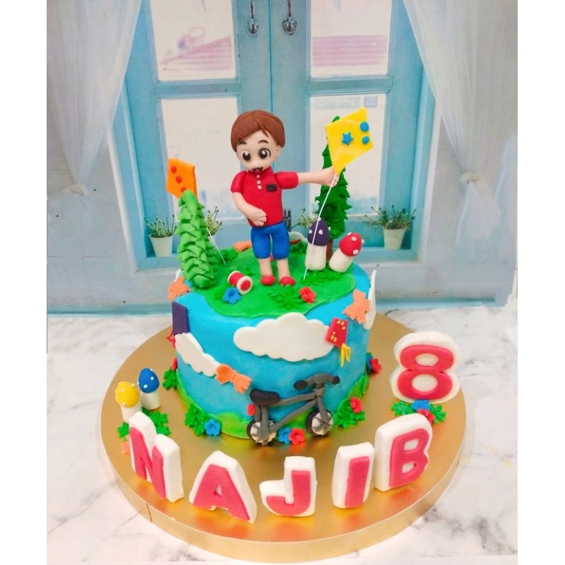 

pesanan cake 15 full fondant