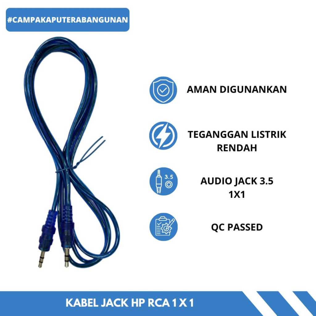 Kabel jack HP RCA 1x1 Sivitech & Kabel jack audio rca 3x3  kabel jack 3.5 / Kabel sound mobil ke hp 