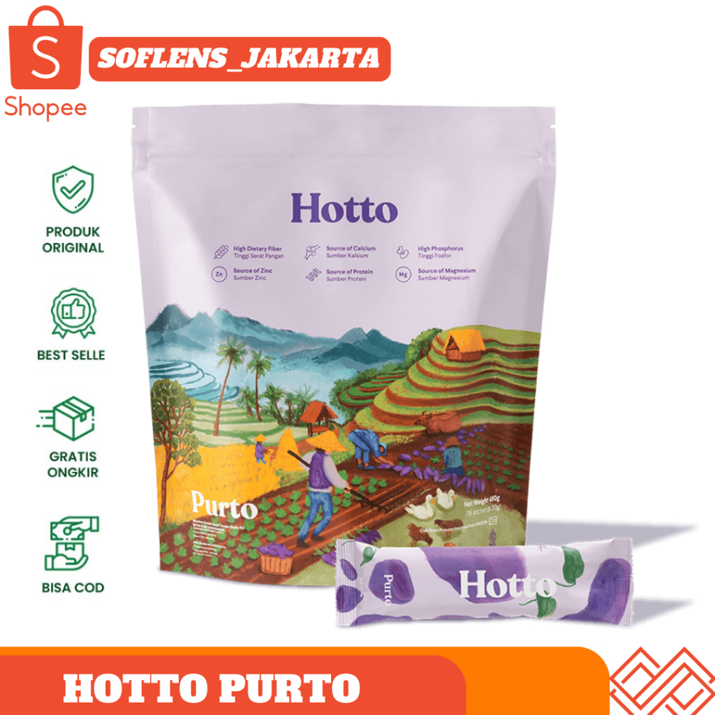 

Hotto Purto Multigrain With Purple Potato 1 Pouch - 16 Sachet Original