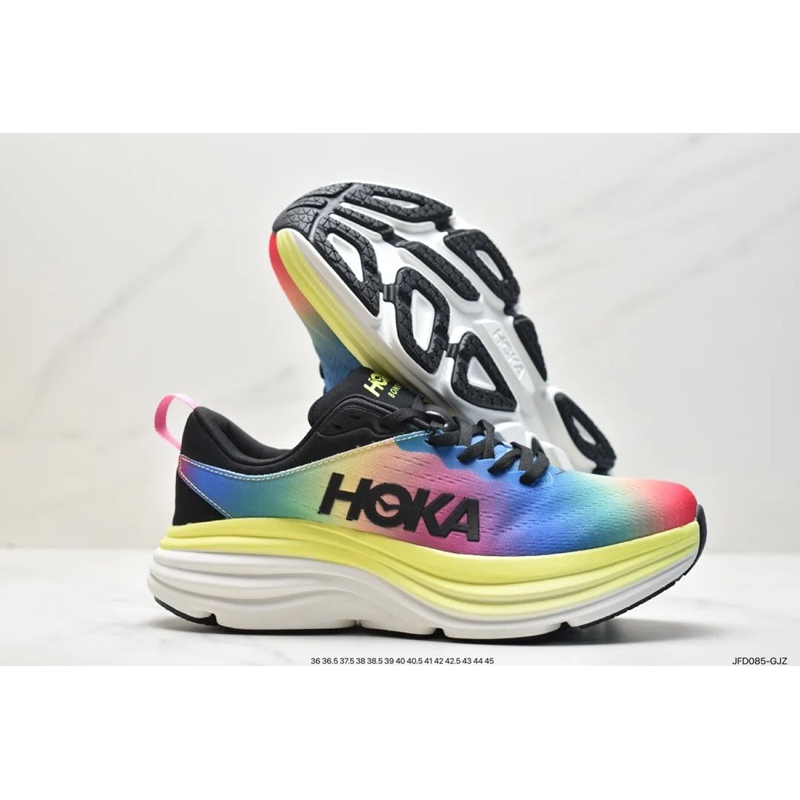 Sepatu Lari Wanita Hoka One One Bondi 8 Rainbow