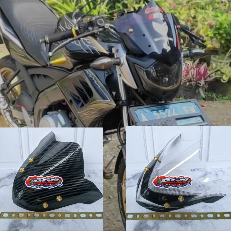 VISOR CUSTOM YAMAHA VIXION OLD MODEL TERBARU DILENGKAPI BREKT DAN BAUT VARIASI