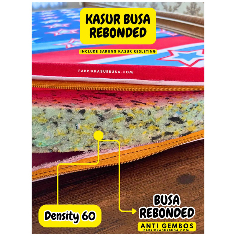 INOAC Kasur Lipat Rebonded 120x180x5 // 120x200x5 MERK INOAC ANTI GEMBOS // Kasur Busa Rebonded // K