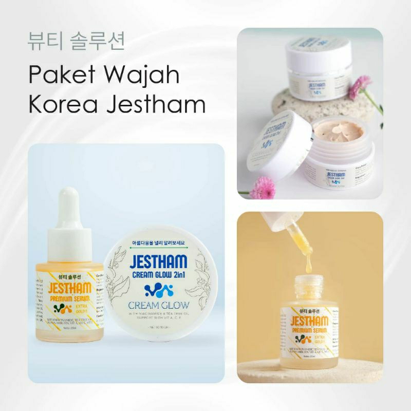 ORIGINAL READY NO PO Jestham korea cream glow (cream+serum)