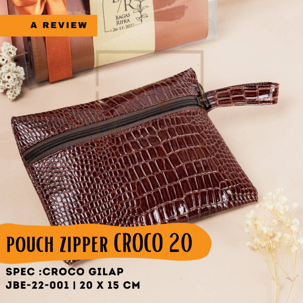Souvenir Merchandiser - POUCH ZIPPER CROCO 20