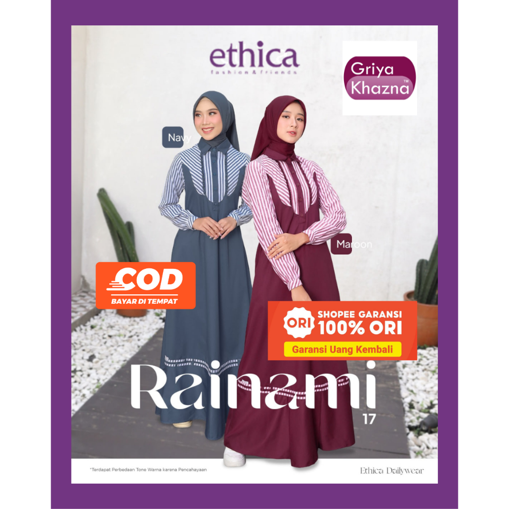 Ethica Baju Muslim Gamis Wanita Dewasa Rainami 17