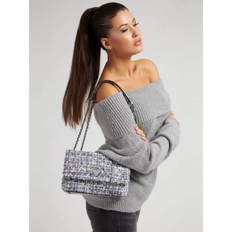 [Bisa COD] Ready Tas Guess Cessily Polos Rajut Anyam