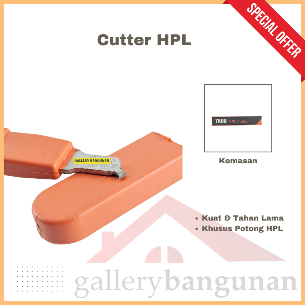 

Cutter HPL Taco Kuat Tahan Lama Potong Catter Tajam Pisau Piso Plastik Alat Pemotong