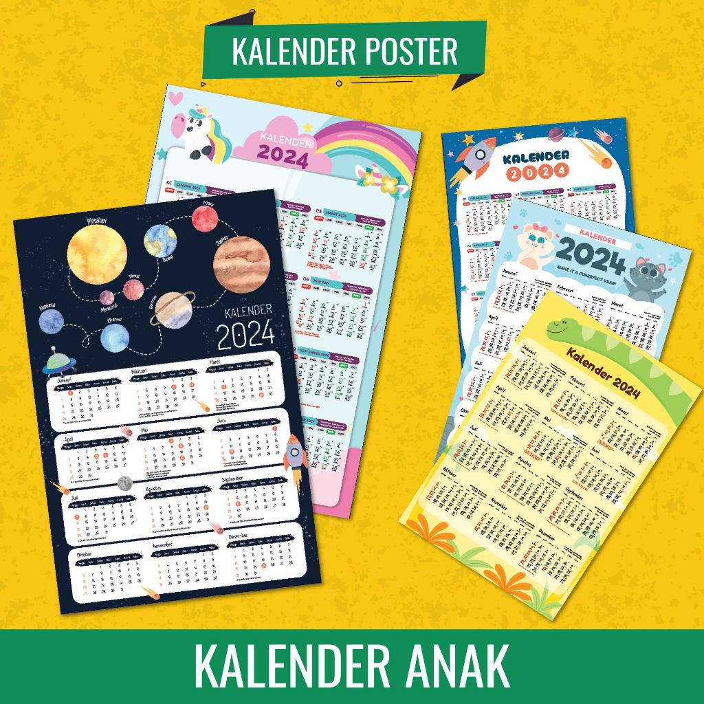 

Kalender Poster 2024 Kalender Anak Kalender Dinding Kalender Aesthetic